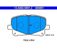 Plaquettes de frein 13.0460-5891.2 ATE pour TOYOTA PREVIA II