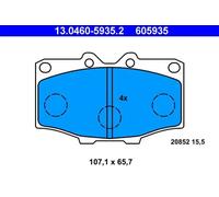 Plaquettes de frein 13.0460-5935.2 ATE pour TOYOTA LAND CRUISER HILUX IV Pick-up