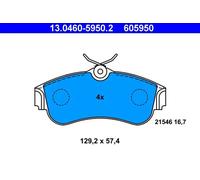 ATE Kit de plaquettes de frein 13.0460-5950.2 – Frein à disque pour Nissan Almera II