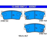 Plaquettes de frein 13.0460-5967.2 ATE pour SUZUKI X-90 VITARA Cabrio VITARA