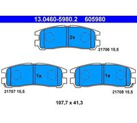Jeu de plaquettes de frein ATE 13.0460-5980.2, arrière