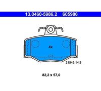 Plaquettes de frein 13.0460-5986.2 ATE pour NISSAN PRIMERA Hatchback ALMERA II