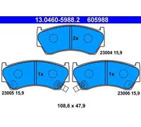 Plaquettes de frein 13.0460-5988.2 ATE pour NISSAN ALMERA I ALMERA I Hatchback