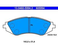 Plaquettes de frein 13.0460-5994.2 ATE pour DAEWOO CHEVROLET