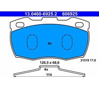 Plaquettes de frein 13.0460-6925.2 ATE pour LAND ROVER 90 I DEFENDER Pick Up