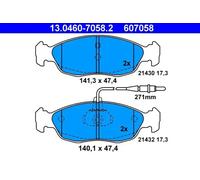 Plaquettes de frein 13.0460-7058.2 ATE pour PEUGEOT 306 205 I Décapotable 205 II