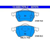 ATE 13.0460-7076.2 Kit de plaquettes de frein, frein à disque pour FORD,SEAT,VW