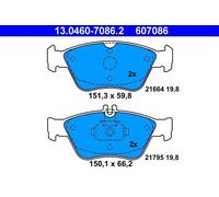 ATE Jeu de plaquettes de frein 13.0460-7086.2 avant