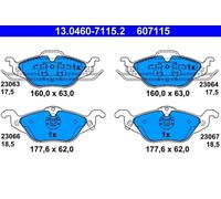 Plaquettes de frein 13.0460-7115.2 ATE pour OPEL ASTRA G A trois volumes