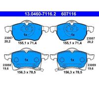 Plaquettes de frein 13.0460-7116.2 ATE pour OPEL ZAFIRA A Monospace
