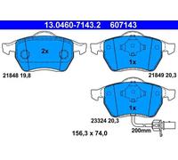 Jeu de plaquettes de frein ATE 13.0460-7143.2, avant