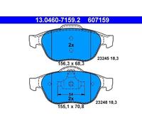 Plaquettes de frein 13.0460-7159.2 ATE pour RENAULT ESPACE IV LAGUNA II