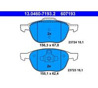 ATE Jeu de plaquettes de frein 13.0460-7193.2 – avant