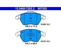 ATE Kit de plaquettes de frein 13.0460-7202.2 pour PEUGEOT 308/208/308 SW/RCZ frein à disque avant