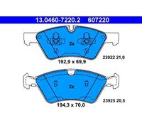 ATE Jeu de plaquettes de frein 13.0460-7220.2, avant