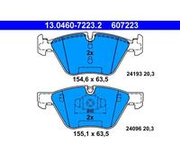 1x Kit de plaquettes de frein, frein à disque ATE 13.0460-7223.2