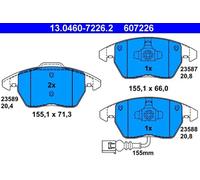 Jeu de plaquettes de frein ATE 13.0460-7226.2, avant