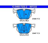 1x Kit de plaquettes de frein, frein à disque ATE 13.0460-7232.2
