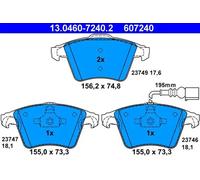 1x Kit de plaquettes de frein, frein à disque ATE 13.0460-7240.2