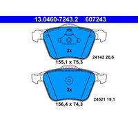 Jeu de plaquettes de frein ATE 13.0460-7243.2, avant