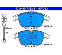Plaquettes de frein 13.0460-7252.2 ATE pour CITROËN PEUGEOT