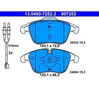 Plaquettes de frein 13.0460-7252.2 ATE pour CITROËN PEUGEOT