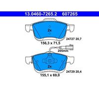 Plaquettes de frein 13.0460-7265.2 ATE pour OPEL FIAT LANCIA