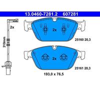 ATE Jeu de plaquettes de frein 13.0460-7281.2 – Avant – pour AUDI A8/Q5