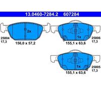 Plaquettes de frein 13.0460-7284.2 ATE pour HONDA CIVIC IX CIVIC IX Tourer