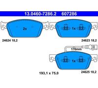 Jeu de plaquettes de frein ATE 13.0460-7286.2, avant