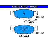Jeu de plaquettes de frein ATE 13.0460-7288.2, avant