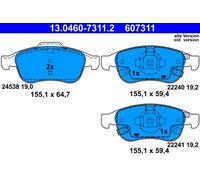 ATE Plaquettes de frein 13.0460-7311.2 – Avant, frein à disque pour FIAT JEEP
