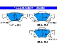 Plaquettes de frein 13.0460-7343.2 ATE pour JEEP GRAND CHEROKEE IV