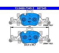 ATE Plaquettes de frein 13.0460-7345.2 avant