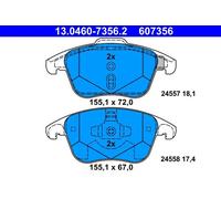 ATE Plaquettes de frein 13.0460-7356.2 pour Citroën DS, Opel, Peugeot