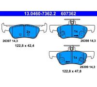 ATE 13.0460-7362.2 Plaquettes de frein