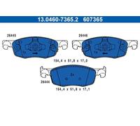 ATE 13.0460-7365.2 Plaquettes de frein