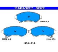 Plaquettes de frein 13.0460-8002.2 ATE pour CHEVROLET OPEL PONTIAC