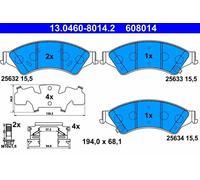 1x Kit de plaquettes de frein, frein à disque ATE 13.0460-8014.2