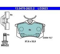 Plaquettes de frein 13.0470-2623.2 ATE pour CITROËN DS OPEL PEUGEOT