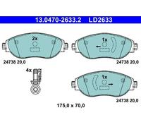 Plaquettes de frein 13.0470-2633.2 ATE pour AUDI VW