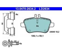 ATE Plaquettes de frein 13.0470-2634.2 arrière céramique pour MERCEDES-BENZ CLA Coupé Classe GLA