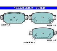 Plaquettes de frein 13.0470-2645.2 ATE pour MAZDA 3 3 A trois volumes CX-3