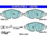 Plaquettes de frein 13.0470-2785.2 ATE pour SEAT CUPRA AUDI SKODA VW
