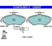 Plaquettes de frein 13.0470-2837.2 ATE pour AUDI SEAT VW