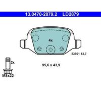 ATE Plaquettes de frein 13.0470-2879.2 pour Fiat, Lancia, Abarth, Citroën