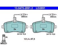 Plaquettes de frein 13.0470-2891.2 ATE pour PEUGEOT 407 407 SW
