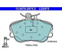 Jeu de plaquettes de frein ATE 13.0470-2975.2, avant, Céramique