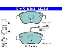 Plaquettes de frein 13.0470-3826.2 ATE pour FIAT ALFA ROMEO