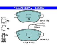 Plaquettes de frein 13.0470-3827.2 ATE pour FIAT ABARTH LANCIA OPEL